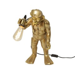 TABLE LAMP DIVER MONKEY GOLD 